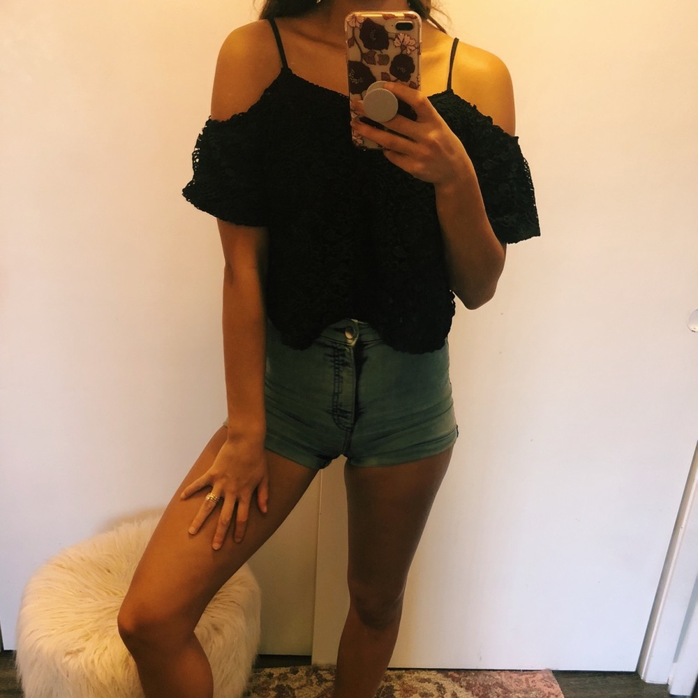 Off The Should Lace Boho Top